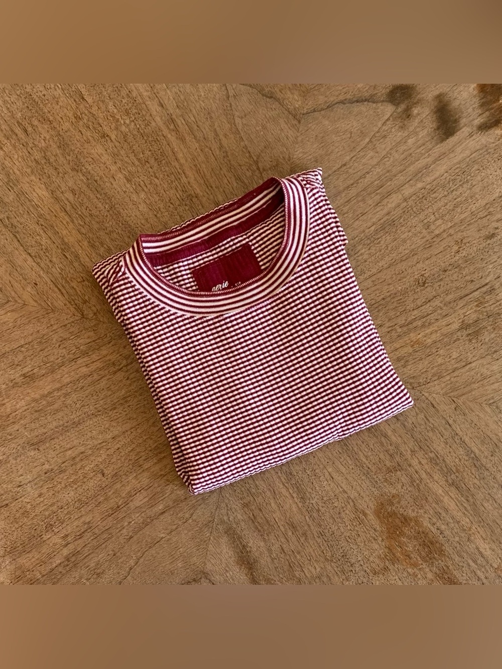 AErie Cherry Tart Essential Crewneck Layering T-Shirt